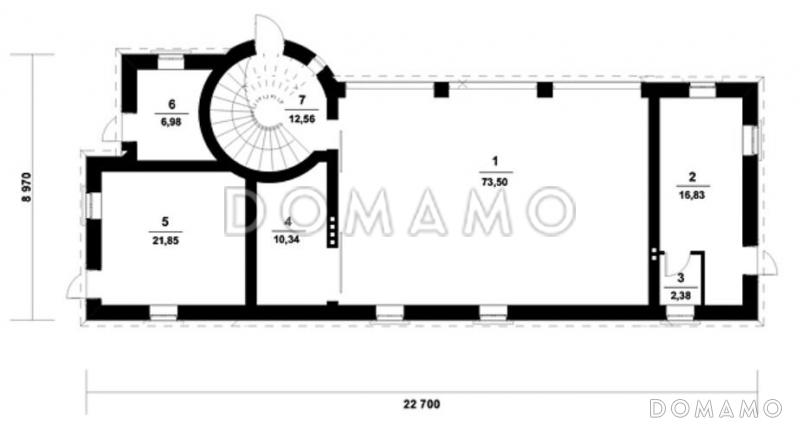 Проект гаража с комнатой для охраны / План 1 этажа