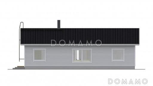 Проект одноэтажного дома с 3 спальнями / Фасад 3