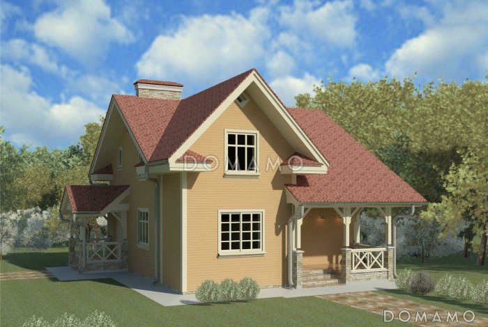 Проект одноэтажного дома с мансардой и подвалом