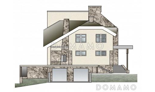 Дом оригинальной формы / Фасад 3