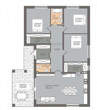 Горки-4 / План 1 этажа