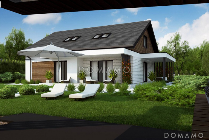 Проект комфортного одноэтажного дома из газобетона с тремя спальнями, с возможностью обустройства мансардного этажа