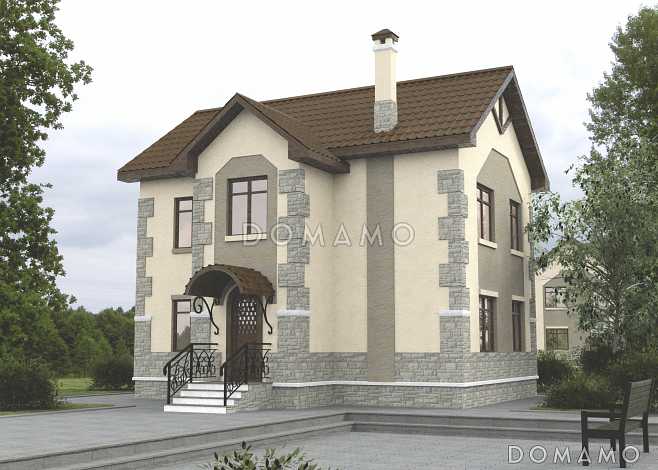 Проект кирпичного дома с полным вторым этажом