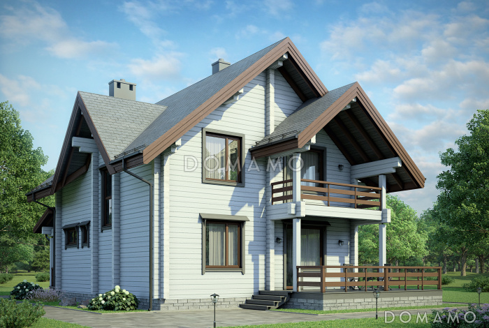 Проект дома в скандинавском стиле с просторной гостиной и выходом на террасу