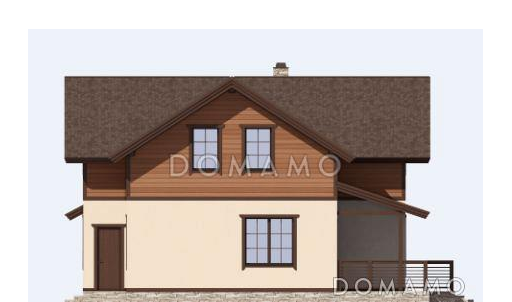 Проект просторного энергоэффективного дома из газобетона / Фасад 2