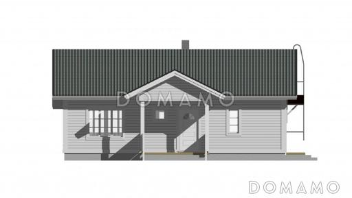 Проект каркасного дома с одной спальней / Фасад 3