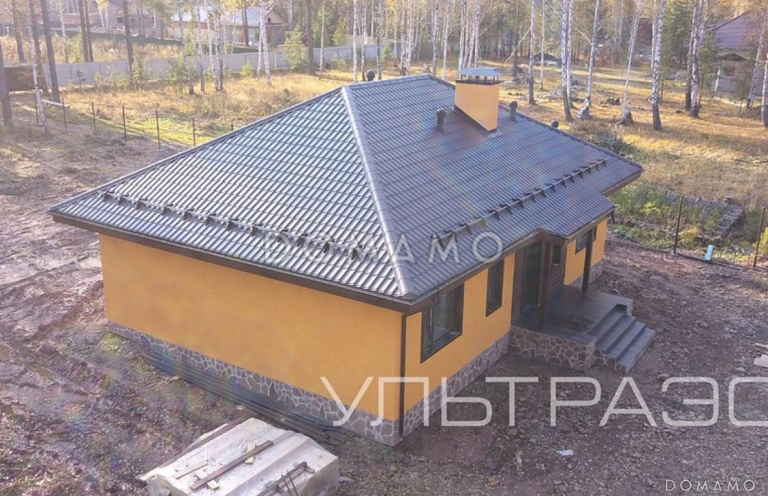 Проект одноэтажного дома адаптированного для каркасного строительства с тремя спальнями и крытой террасой / 25
