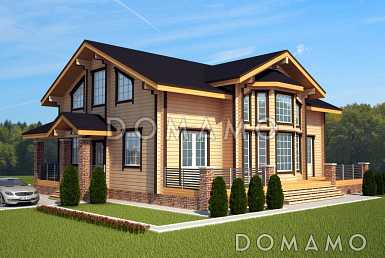 Проект дома с большим и красивым эркером