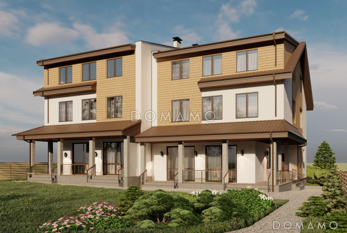 Проект трехэтажного кирпичного дома с пятью спальнями, холодным чердаком и подвалом