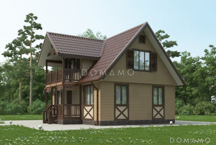 Проект каркасного дома 7х10