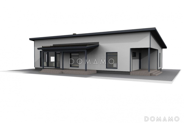 Проект стильного загородного каркасного дома