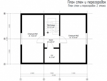 Каркасный дом "Моррис" / План 2 этажа