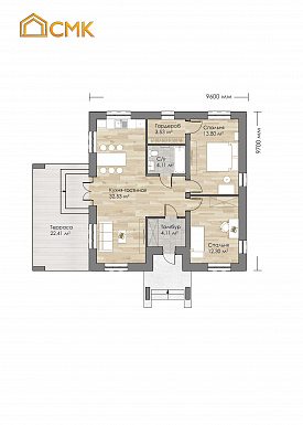 Райт мини / План 1 этажа