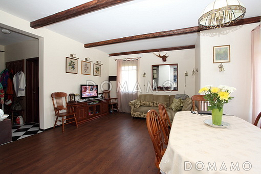 Проект каркасного дома в стиле фахверк с сауной на мансардном этаже