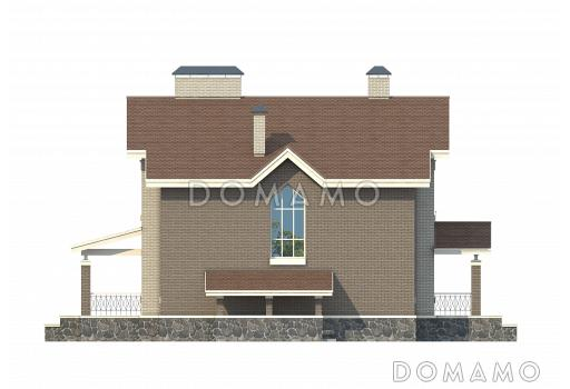 Проект вместительного особняка с бильярдным помещением, тренажерным залом и кинозалом / Фасад 2