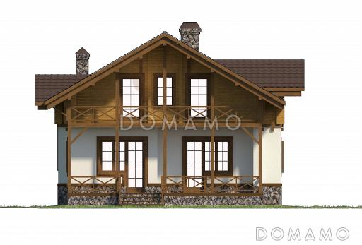 Проект коттеджа шале / Фасад 3