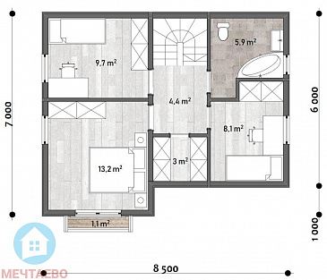 Реймс / План 2 этажа