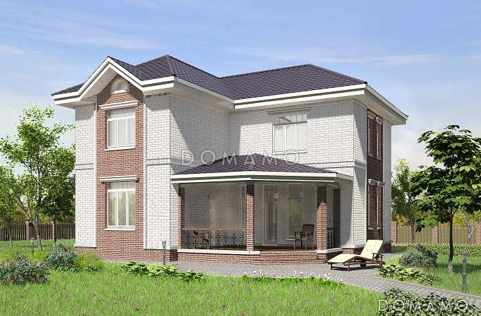 Проект углового коттеджа