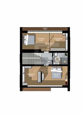 КейСтрой-260 / План 2 этажа
