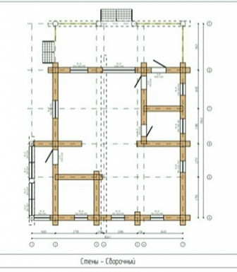 Дом из кедра / План 1 этажа