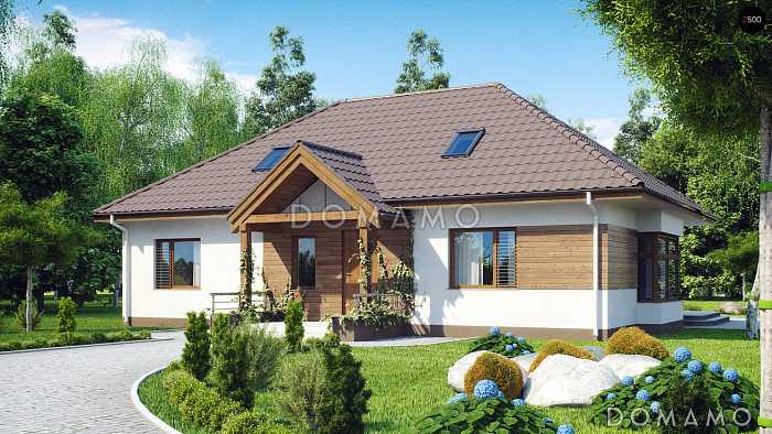 Проект одноэтажного дома из газобетона с тремя спальнями и возможностью обустройства мансарды