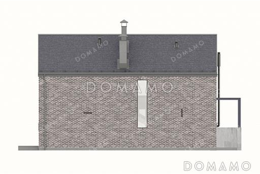 Проект дома с большой кухней-гостиной и спальней на первом этаже с отдельным входом / Фасад 1