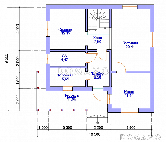 Давир -10 / План 1 этажа