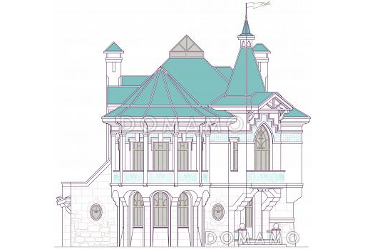 Проект компактного коттеджа в стиле модерн / Фасад 1