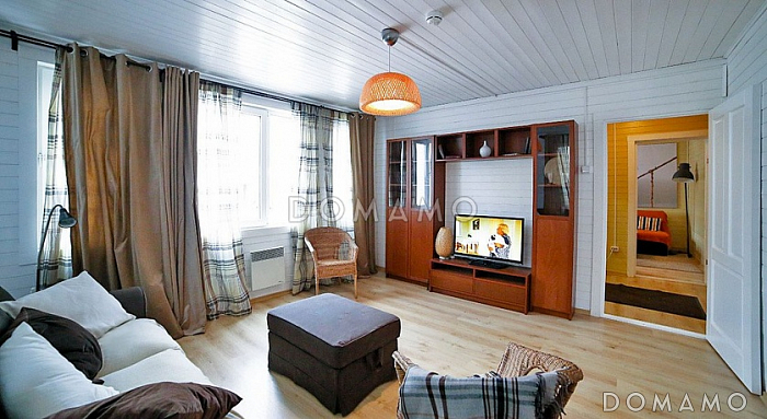 Проект каркасного дома  тремя отдельными комнатами на втором этаже