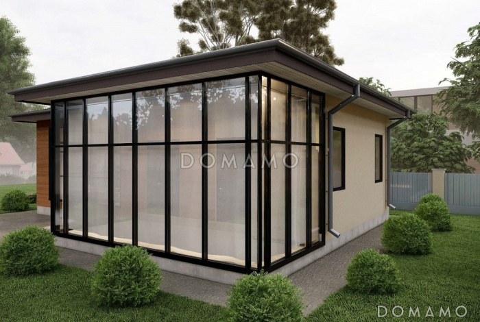 Проект бани с комнатой отдыха S-68