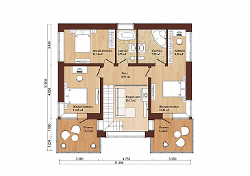 ПАВЛОВЫ ОЗЕРА 200 / План мансардного этажа