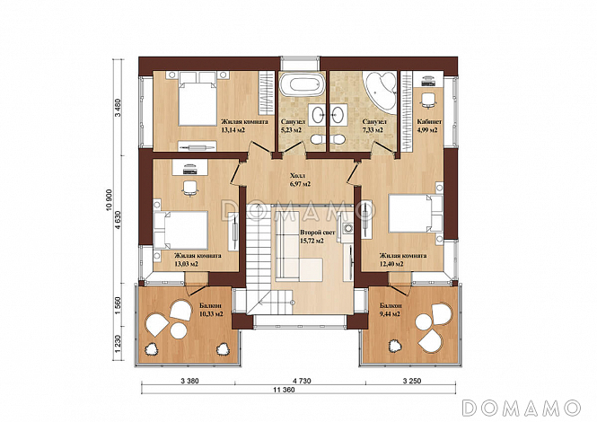 ПАВЛОВЫ ОЗЕРА 200 / План мансардного этажа