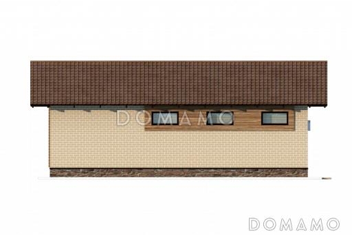 Проект гаража с навесом и подсобным помещением / Фасад 4