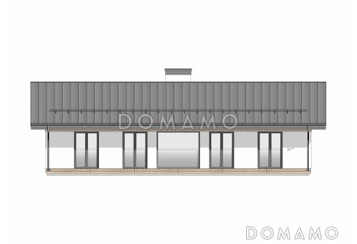 Проект дома из ж/б панелей с сауной и комбинированным фасадом SP-143-1 / Фасад 3