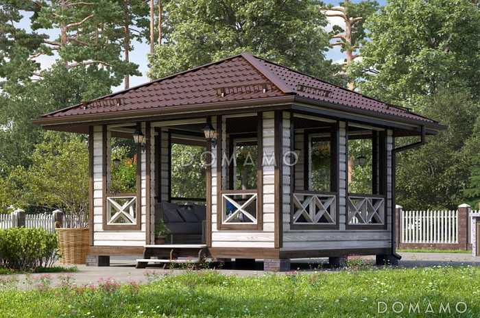Проект каркасной беседки