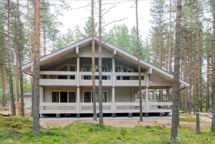 Проект коттеджа в скандинавском стиле из клееного бруса