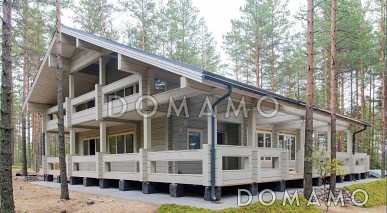 Проект коттеджа в скандинавском стиле из клееного бруса