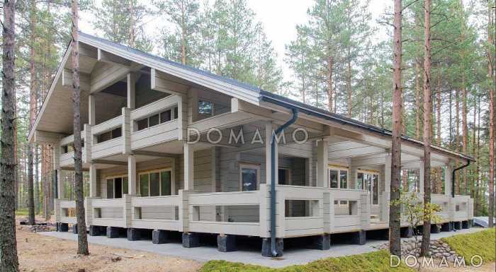 Проект коттеджа в скандинавском стиле из клееного бруса