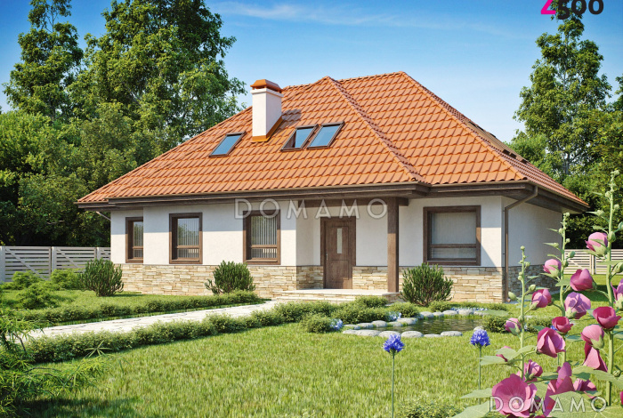 Проект классического мансардного дома из газобетона с необычной планировкой второго этажа