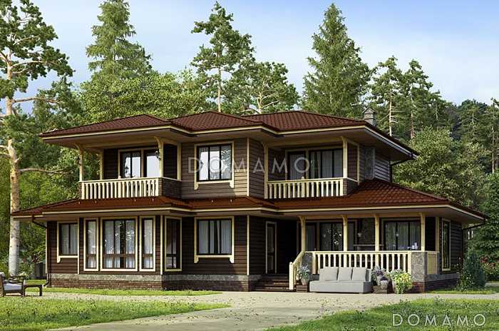 Проект дома с большими окнами