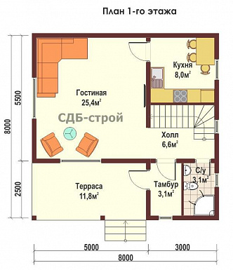 ДБР10 / План 1 этажа