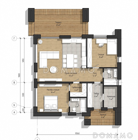 Мультидом 12 П / План 1 этажа