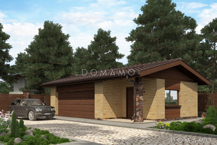 Проект гаража на две машины с мастерской