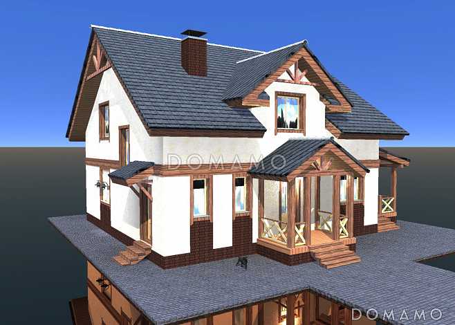 Проект коттеджа с квадратным планом