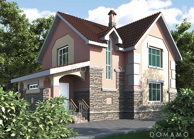 Проект кирпичного дома с простой и удобной планировкой