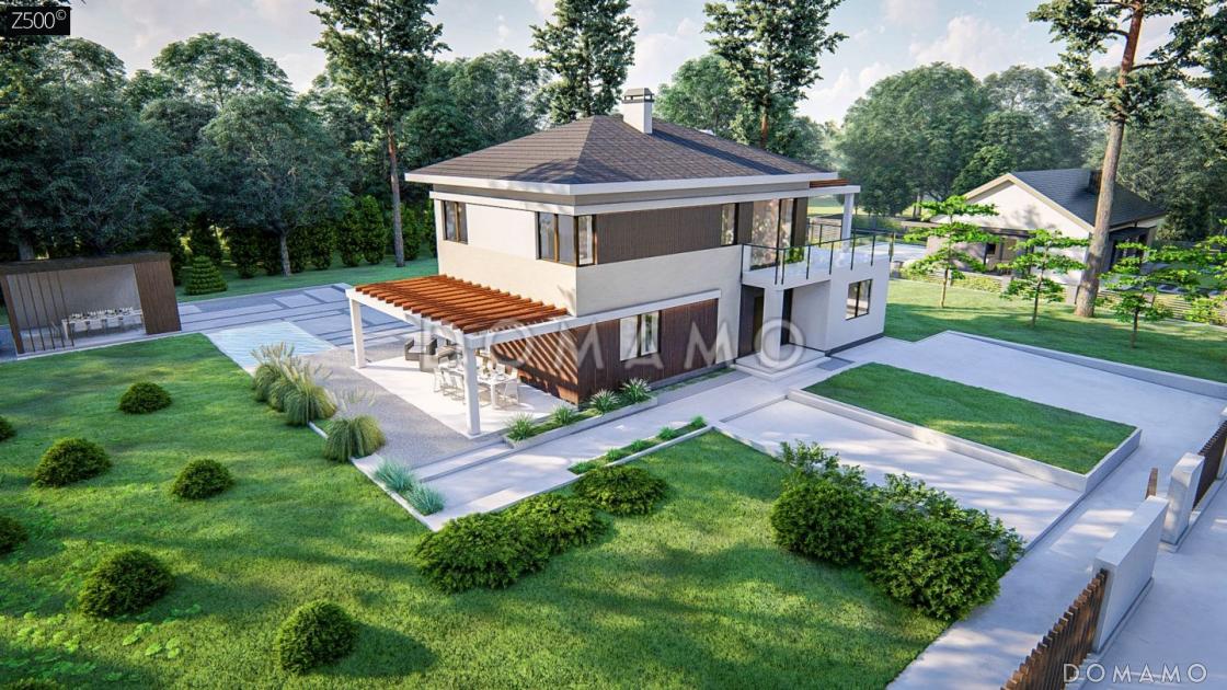 Проект двухэтажного дома из кирпича с сауной, адаптированный для сейсмозоны / 2