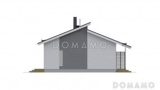 Проект одноэтажного каркасного дома с просторной кухней / Фасад 3
