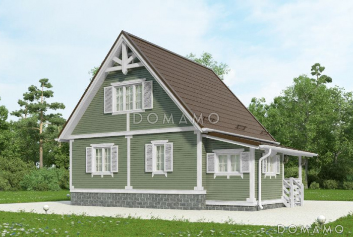 Проект дома с обшивкой деревянной вагонкой