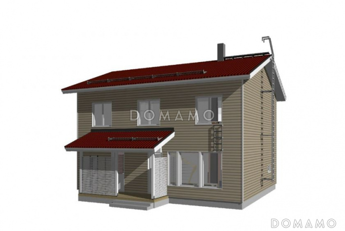 Проект современного дома с холлом на втором этаже