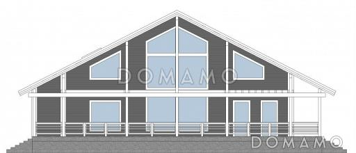 Проект кирпичного дома в стиле шале / Фасад 1